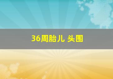 36周胎儿 头围